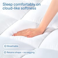 Niagara Sleep Solution Matrac Topper 180x200 cm - Ultralágy, Légáteresztő Mikroszálas, Mély Zsebes Matracvédő 2