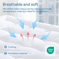 Niagara Sleep Solution Matrac Topper 180x200 cm - Ultralágy, Légáteresztő Mikroszálas, Mély Zsebes Matracvédő 3
