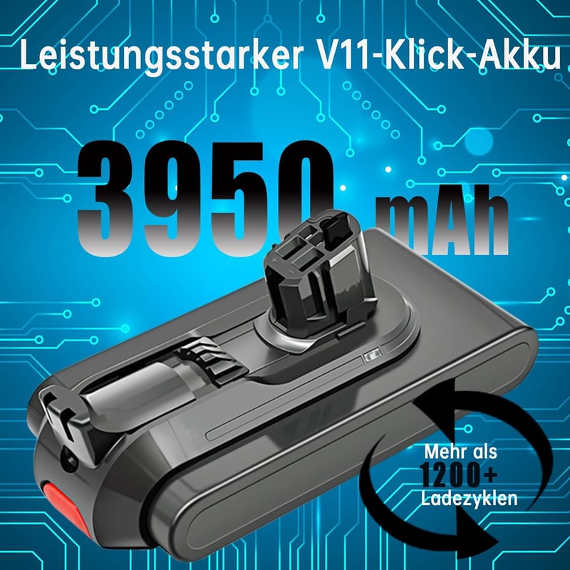 Nicconology V11 SV15 SV17 25.2V 3950mAh akkumulátor Dyson porszívóhoz