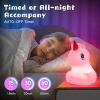 Nice Dream Nyúl Éjszakai Lámpa Gyerekeknek, 9 Szín Szilikon Hálólámpa Távirányítóval és Időzítővel 4