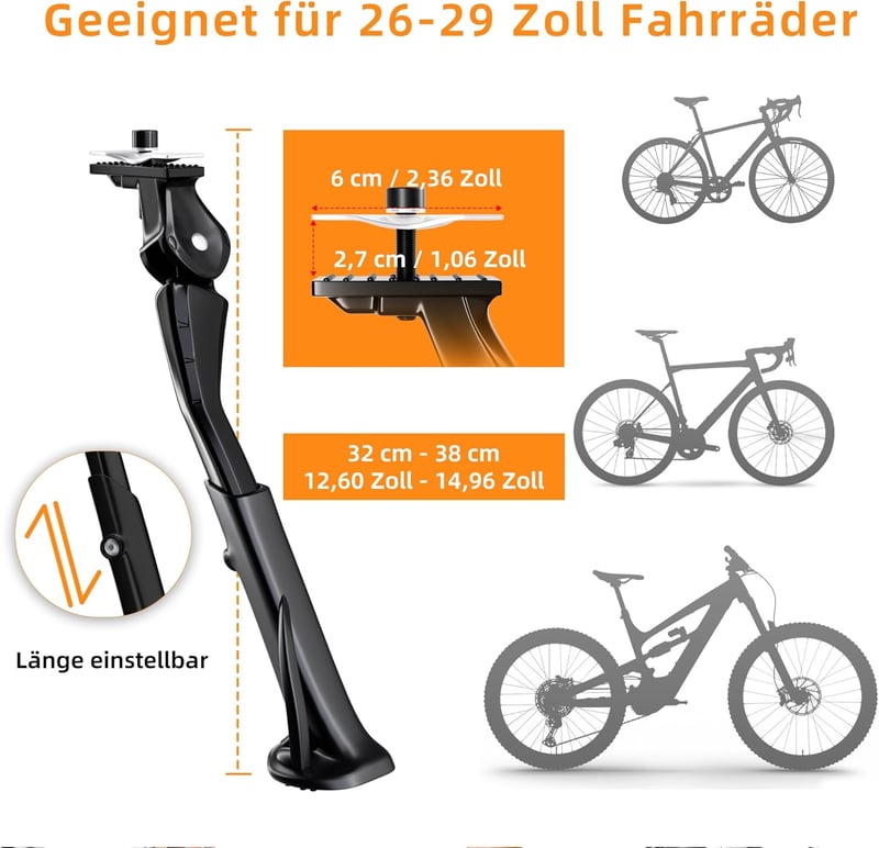 NICEDACK Kerékpár Középtámasz 26-29 Colos Magasságállítható Állvány Mountainbike Elektromos Trekking Városi Kerékpárhoz