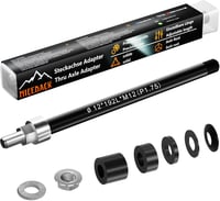 NICEDACK M12 Kerékpár Átvezető Tengely Adapter Utánfutóhoz - Állítható Hosszúság 167-192mm, Rozsdamentes Acél, Alumínium, Fekete 1