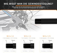 NICEDACK M12 Kerékpár Átvezető Tengely Adapter Utánfutóhoz - Állítható Hosszúság 160-172 mm, Fekete, Alumínium-Rozsdamentes Acél, Univerzáli 5