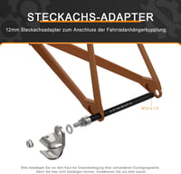 NICEDACK M12 kerékpárpótkocsikuplung adapter állítható tengelyhosszal 2