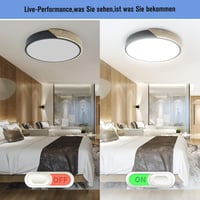 NICEME LED Mennyezeti Lámpa Fa 24W Hideg Fehér 30cm Nappali Hálószoba Fürdőszoba 4