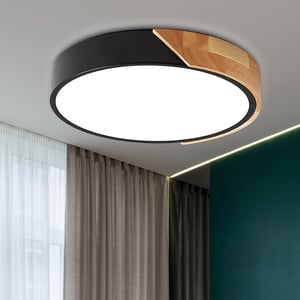 NICEME LED stropna svjetiljka drvo, 24W, hladno bijela 6500K - 30 cm