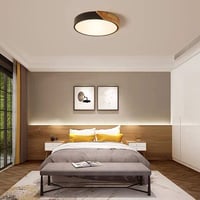 NICEME LED Mennyezeti Lámpa Fa 24W Hideg Fehér 30cm Nappali Hálószoba Fürdőszoba 8