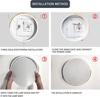NICEME LED Mennyezeti Lámpa Fa 24W Természetes Fehér 4500K 30cm 6