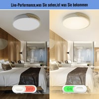 NICEME LED Mennyezeti Lámpa Fa 24W Természetes Fehér 4500K 30cm 4
