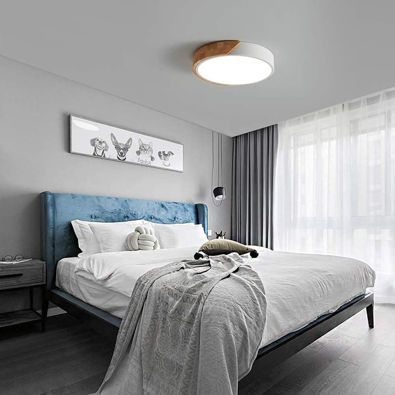 NICEME LED Mennyezeti Lámpa Fa 24W Természetes Fehér 4500K 30cm