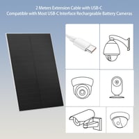 Nicesolar 8W USB napelemes panel kültéri kamerához, IP65 vízálló, állítható tartóval 4