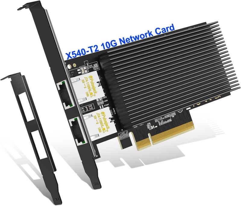 NICGIGA 10Gb Dual LAN PCI-e Hálózati Kártya, Intel X540 Vezérlővel, 2x RJ45 Porttal, 10Gbps Ethernet Adapter, Windows/Linux/VMware Kompatibi