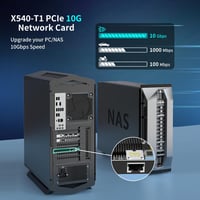 NICGIGA 10Gb Ethernet Hálózati Kártya Intel X540-T1 Vezérlővel, PCI-e 10Gbps Adapter RJ45 Porttal Windows/Linux Támogatással 3
