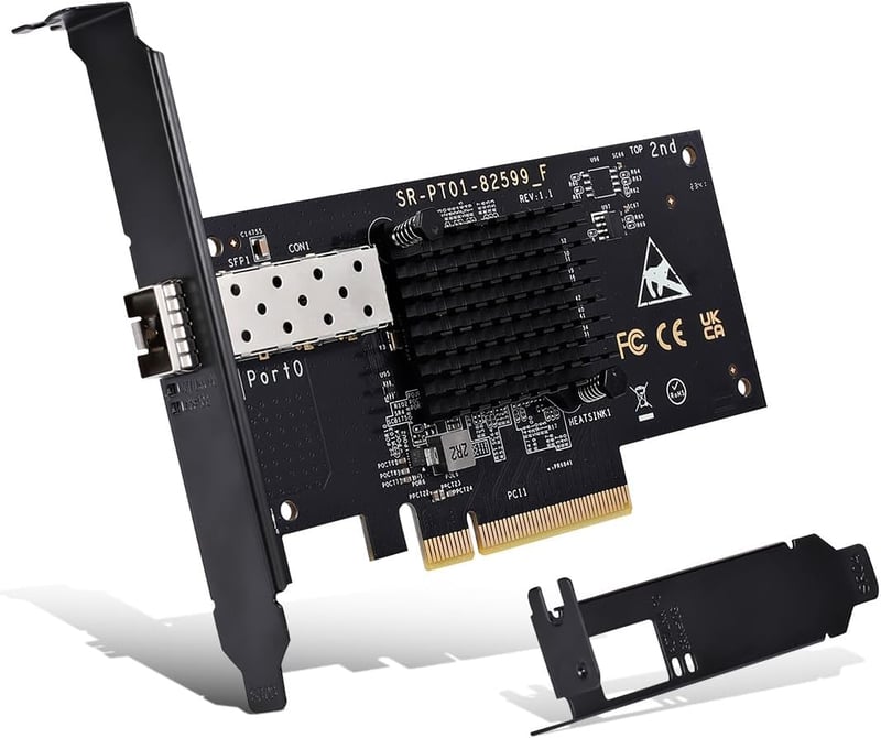 NICGIGA 10Gb SFP PCI-e Hálózati Kártya Intel 82599 Vezérlővel, 10Gbps Ethernet Adapter, Windows/Linux/VMware Kompatibilis