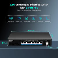 NICGIGA 8 Portos 2.5G PoE Switch 120W Teljesítménnyel, 10G SFP+ Uplink, WiFi6 AP és 4K Kamera Támogatással 6