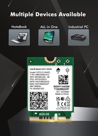NICGIGA AX211 NGW WiFi 6E bezdrôtová karta CNVio2 Bluetooth 5.3 Tri-Band 5400Mbps pre notebooky s procesorom 12./13. generácie, Windows 10/11, Linux 4