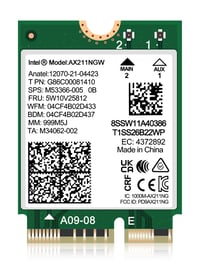 NICGIGA AX211 NGW WiFi 6E bezdrôtová karta CNVio2 Bluetooth 5.3 Tri-Band 5400Mbps pre notebooky s procesorom 12./13. generácie, Windows 10/11, Linux 1