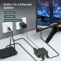 NICGIGA Gigabit RJ45 Ethernet Splitter 1 az 2-höz USB-C Tápellátás 3