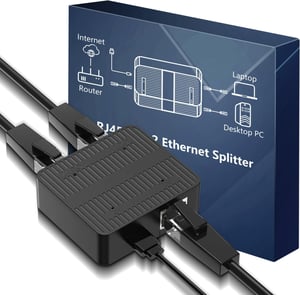 NICGIGA NIC-SP12G Gigabit RJ45 Ethernet razdjelnik 1 na 2 s USB-C kabelom za napajanje