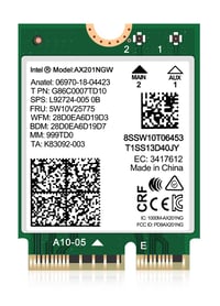 Bezdrôtová karta NICGIGA Intel AX201 WiFi 6 – Bluetooth 5.2, 2400 Mb/s 1