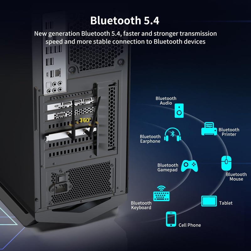 NICGIGA WiFi 7 PCIe Vezeték Nélküli Kártya Intel BE200 NGW Bluetooth 5.4 5800Mbps Windows 10/11 Kompatibilis WiFi7/6E/6/5 Routerekhez