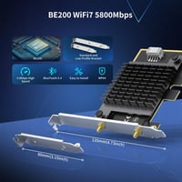 NICGIGA WiFi 7 PCIe Vezeték Nélküli Kártya Intel BE200 NGW Bluetooth 5.4 5800Mbps Windows 10/11 Kompatibilis WiFi7/6E/6/5 Routerekhez 4