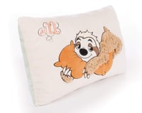 NICI 43491 Wave Dave leňochod obdĺžnikový vankúš 43x25 cm, béžový plyšový dekoračný vankúšik v tvare zvieratka 7