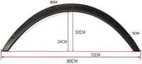Nicoone 4 db autó sárvédő kiterjesztés 80 cm univerzális kerékív védelem 6
