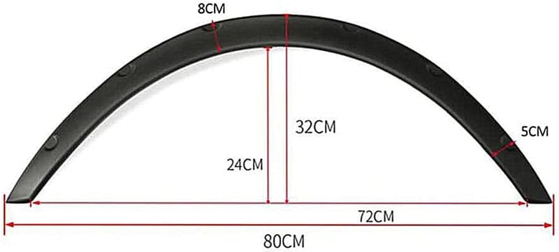Nicoone 4 db autó sárvédő kiterjesztés 80 cm univerzális kerékív védelem