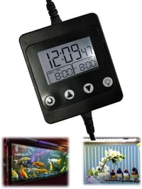 Nicoone Akvárium LED Időzítő és Fényerőszabályzó - 8 Programozható Csoport, Napkelte/Napnyugta Szimuláció, Automata Világításvezérlés Halakh 1