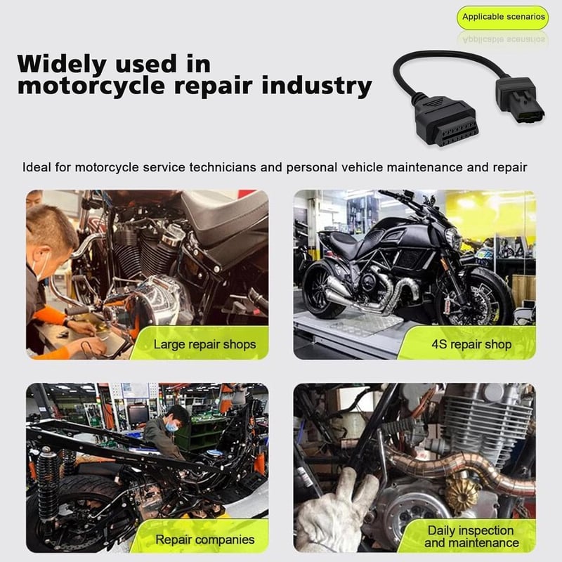 Nicoone OBD2 Diagnosztikai Kábel Adapter Ducati Monster, Multistrada, Diavel, Panigale Motorokhoz - 4 Pólusú Csatlakozó