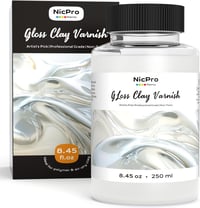Nicpro Átlátszó Lakk Szárazra Száradó Agyaghoz 250ml Vízálló Védőréteg 1
