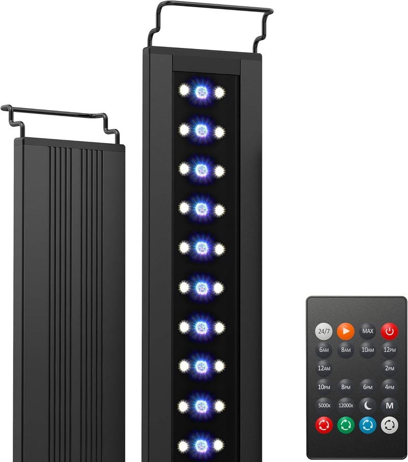 NICREW C10 LED Akvárium Világítás Növényekhez, 120-150 cm, 31W, Teljes Spektrum Lámpa Időzítővel, Állítható Fényerő