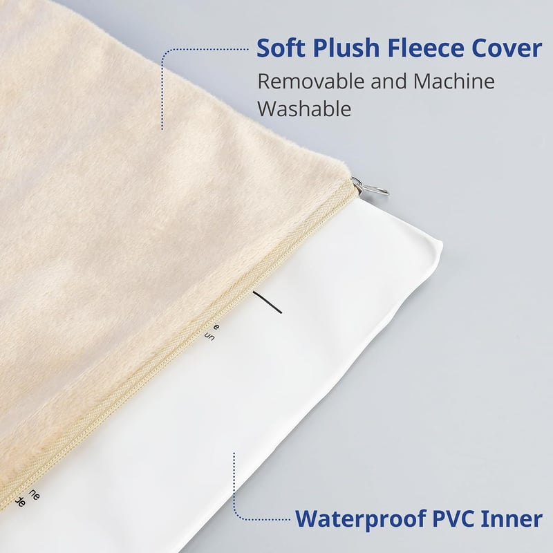 NICREW Elektromos állat fűtőlap macska kutya számára állítható hőmérséklet 70 x 40 cm khaki 75 W, harapásálló kábelburkolattal