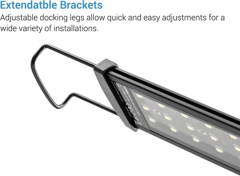 NICREW SlimLED akvárium lámpa időzítővel, 60-75cm, 32W, dimmelhető LED világítás állítható tartóval