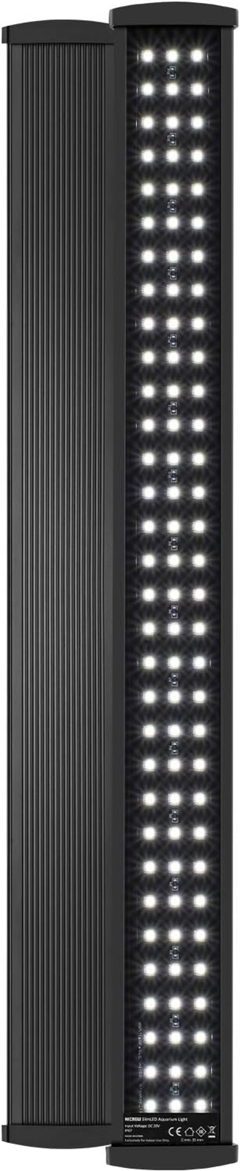 NICREW SlimLED akvárium lámpa időzítővel, 60-75cm, 32W, dimmelhető LED világítás állítható tartóval