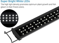 NICREW SlimLED akvárium lámpa időzítővel, 60-75cm, 32W, dimmelhető LED világítás állítható tartóval 2