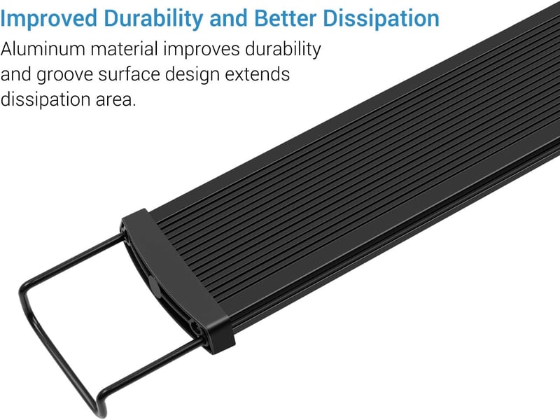 NICREW SlimLED akvárium lámpa időzítővel, 60-75cm, 32W, dimmelhető LED világítás állítható tartóval