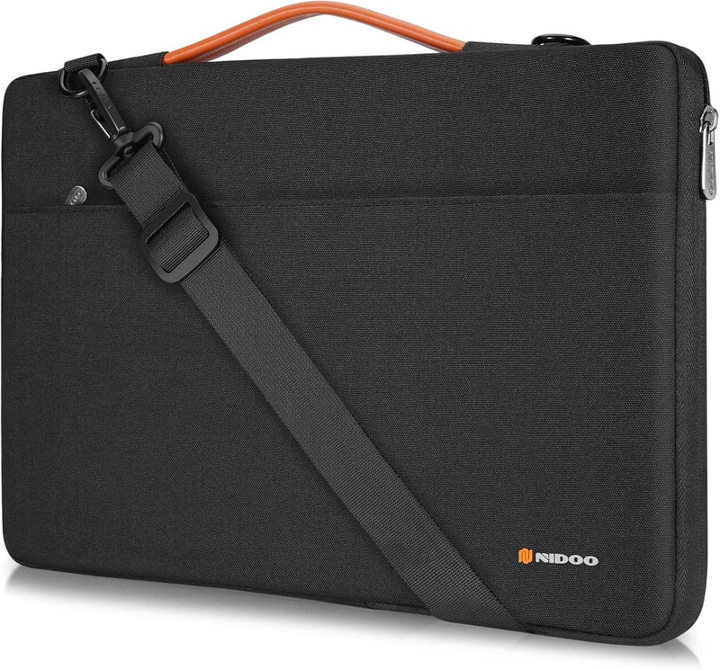 NIDOO 14 Zoll Laptoptasche Umhängetasche Surface Laptop ThinkPad Chromebook Schwarz