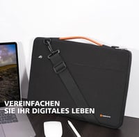 NIDOO 14 Zoll Laptoptasche Umhängetasche Surface Laptop ThinkPad Chromebook Schwarz 6
