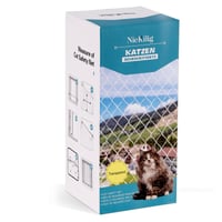 Plasă de protecție pentru pisici NieKilig pentru balcon fără găurire, pentru fereastră și terasă, grilaj de protecție pentru pisici, 2 m x 3 m 1