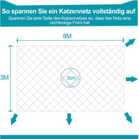 NieKilig Macskahálózat Erkélyre 8x3m Átlátszó Rögzítés Nélkül Ablak Erkély Védelem 2