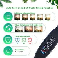 Niello 20W Kettős Fejű Növénylámpa Időzítővel, Piros/Kék/Fehér Spektrum, Flexibilis Nyak 6