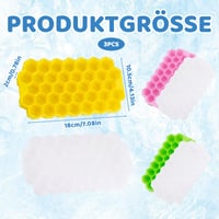 NieYat silikonski kalup za led 3 kom., posuda za led s 37 pretinaca, lako se čisti, za viski, koktele, dom, barove i zabave 2