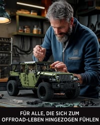 Stavebnica vojenského terénneho vozidla Nifeliz 4x4 pre dospelých – model NF10324, 2899 dielov, zberateľská výstavná sada 6