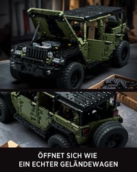 Stavebnica vojenského terénneho vozidla Nifeliz 4x4 pre dospelých – model NF10324, 2899 dielov, zberateľská výstavná sada 3