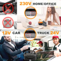 Nifogo Elektromos Ételmelegítő 100W Autóhoz Irodához 12V/24V/230V Rozsdamentes 3