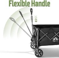 Cărucior pliabil Night Cat 150L, capacitate de încărcare 100 kg - negru 4