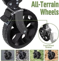 Cărucior pliabil Night Cat 150L, capacitate de încărcare 100 kg - negru 5