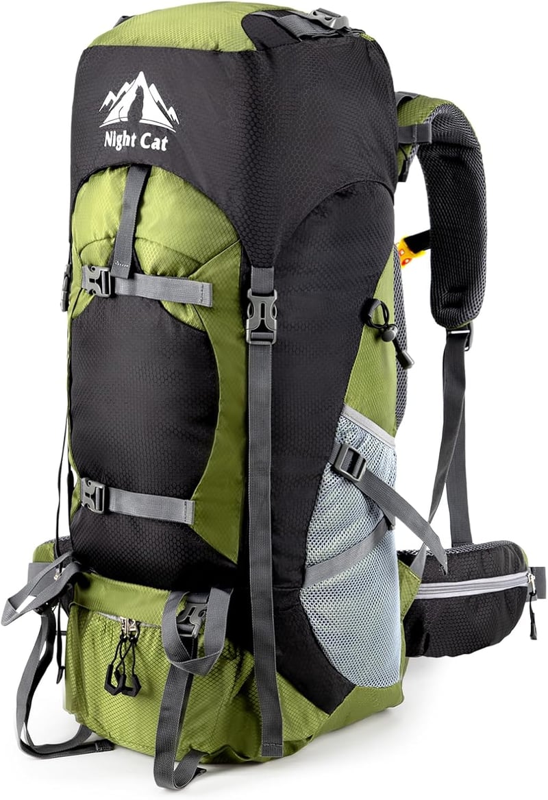 Night Cat 70L Trekking Hátizsák Férfiaknak és Nőknek Kempinghez